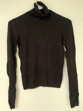 Pull&Bear Black Slim Turtleneck Sweater